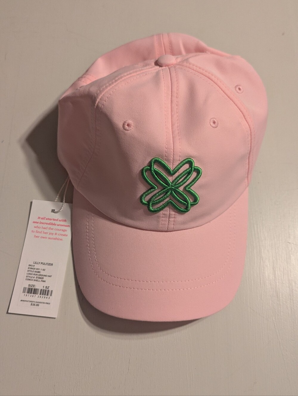 NWT Lilly Pulitzer Runaround Hat Conch Shell Pink!